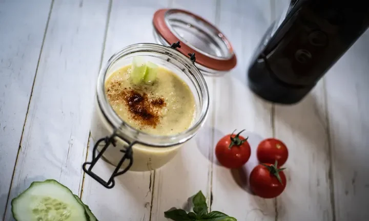 Photographie : Gaspacho de concombre
