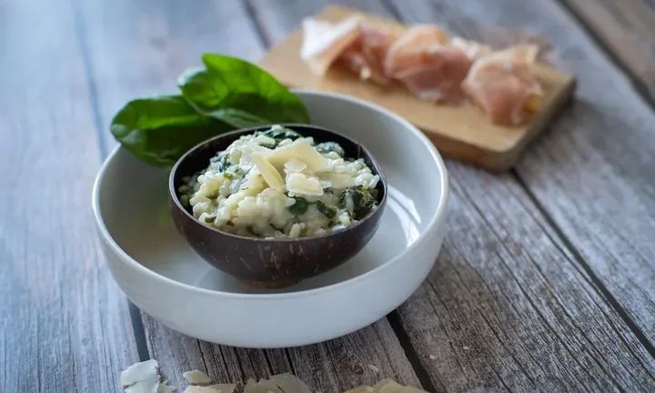 Photographie par Frédérique Holt : Risotto aux épinards