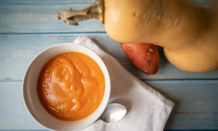 Photographie : Soupe de potiron et de patates douces